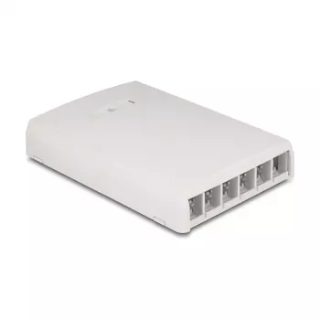 DeLOCK 67054 Keystone paviršinė montažinė dėžutė, 6 prievadai, balta