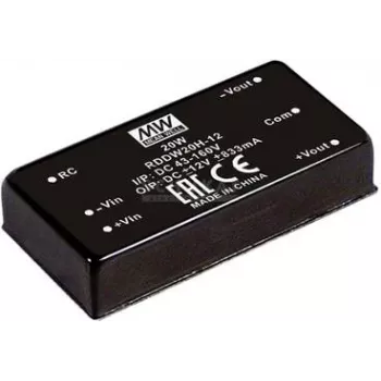 Maitinimo keitiklis MEAN WELL RDDW20H-12, 20 W, įėjimas 43–160 V, išėjimas 12 V, RoHS