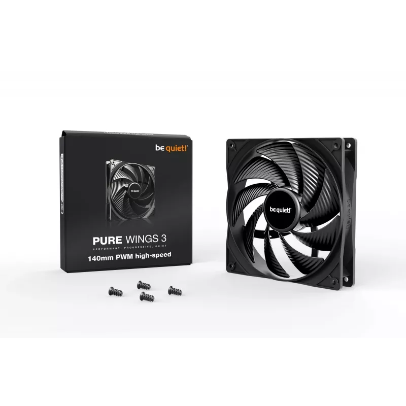 be quiet! Pure Wings 3 140mm PWM high-speed korpuso ventiliatorius 14 cm juodas 1 vnt.