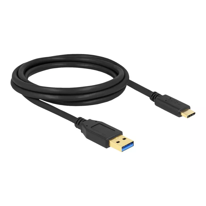 Delock SuperSpeed USB 3.2 Gen 1 USB-A–USB-C kabelis, 2 m, juodos spalvos
