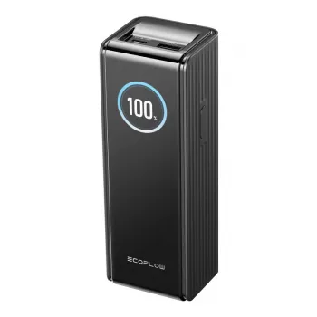 Powerbankas EcoFlow RAPID EF-RAPID25K140W-B-EU 25000 mAh, 3 prievadai (2×USB-C, 1×USB-A), Juoda