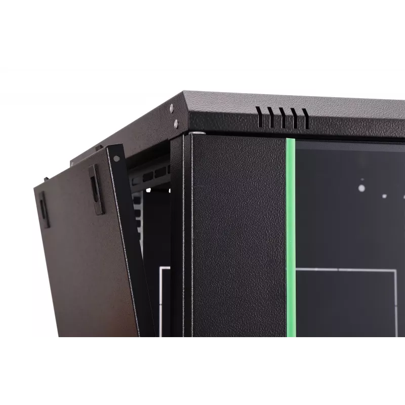 Sieninis 19 colių stovo spintos korpusas DIGITUS Dynamic-N DN-37103 — 7U, 600x600 mm, IP20, nesurinktas, juodas