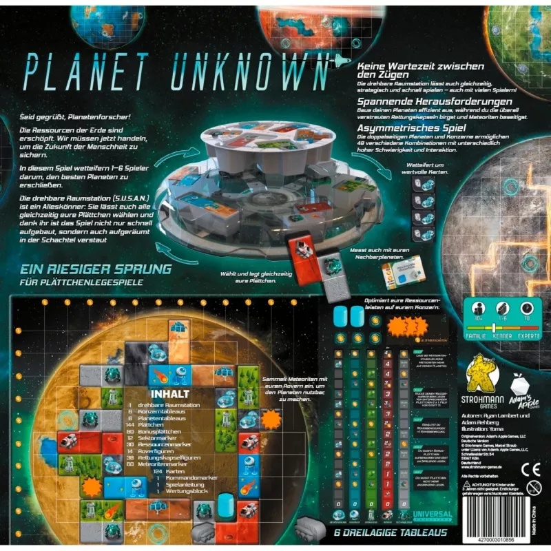 Planet Unknown, Stalo žaidimas