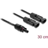 DELOCK saulės skirstymo laidas 2x kištukas į 1x lizdas 30 cm juodas (89298)