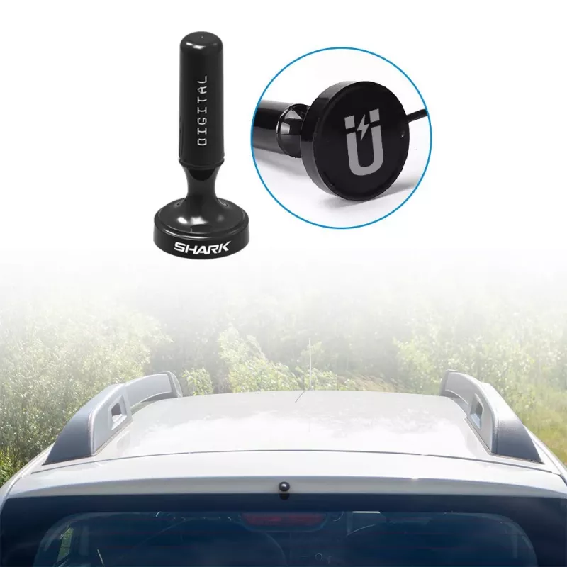 Automobilinė DVB-T antenna Shark SHA301CAR su aktyviu stiprintuvu skaitmeninei televizijai automobilyje