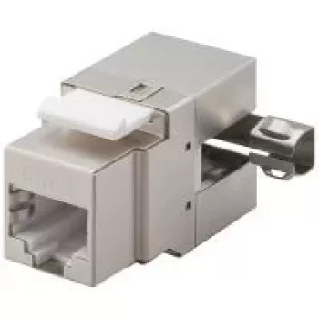Wentronic Goobay CAT 6 KeyStone RJ45 lizdas, STP ekranuotas, 250 MHz - jungtis LSA, 90° kampinis išėjimas (95901)