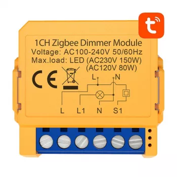 Išmanusis kištukinis jungiklis Avatto ZDMS16-2 ZigBee su energijos stebėjimu
