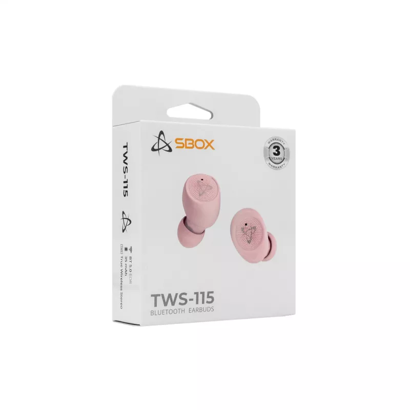 Ausinės SBOX EB-TWS115 rožinės