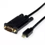 ROLINE 11.04.5975 Vaizdo kabelis-adapteris 1 m Mini DisplayPort VGA (D-Sub) Juodas