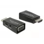 Adapteris DeLOCK 65901 HDMI A (vyriškas) į VGA (moteriška) ir 3,5 mm garso (moteriška) juodas