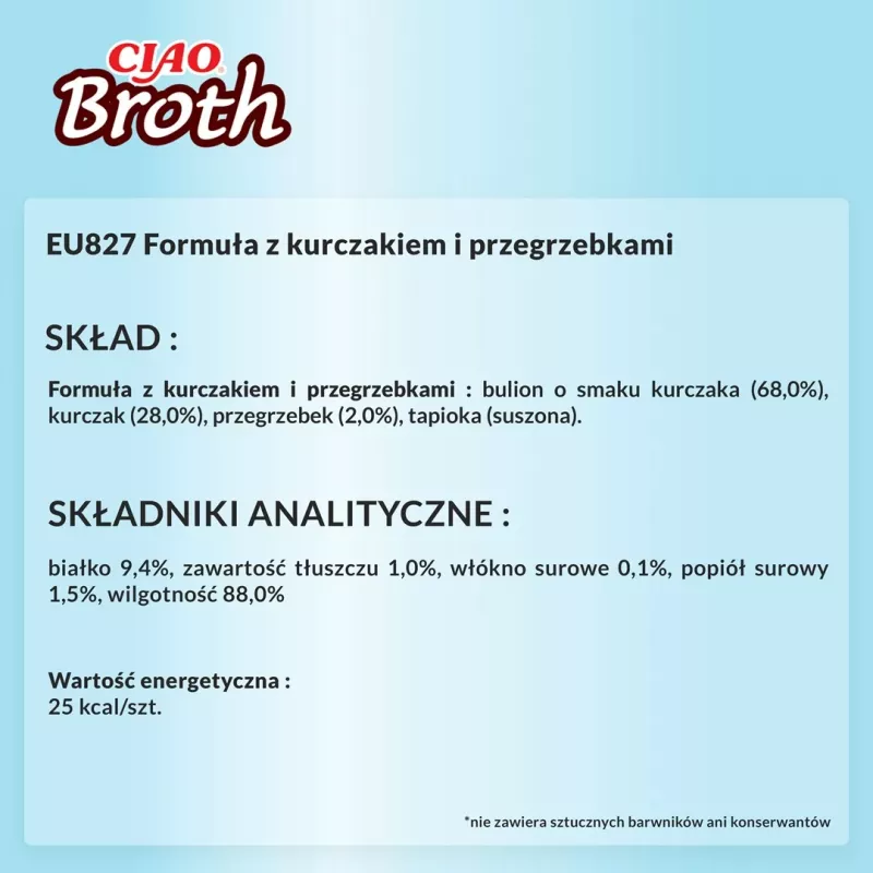 Šlapias skanėstas katėms INABA Ciao Broth Vištiena ir Jūros šukutės 40 g paketėlis