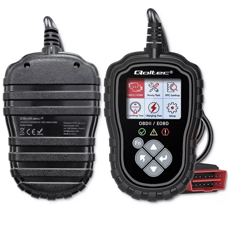 OBDII diagnostinis testeris QOLTEC ProLine 50685 – automobilio OBD-II skaitytuvas 8V/25V sistemoms
