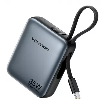 Power bank Vention FHEH0 LiPo 10000 mAh 35W USB-C juodas
