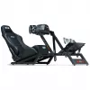 Lenktyninė atlošiama sėdynė Next Level Racing ERS3 Elite Premium – juoda PU oda, atlošiamas atlošas, tinkanti kėbului ir grindims