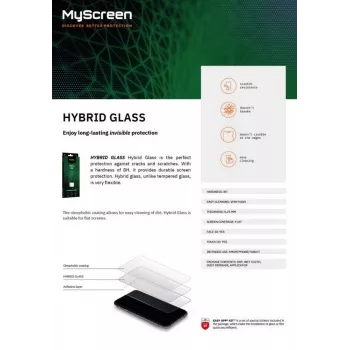 Hibridinis grūdinto stiklo ekrano apsauginis stiklas MyScreen, skirtas Samsung Galaxy A35 M8101HG, 9H kietumas
