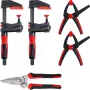 Spaustuvų rinkinys Bessey DIY-SET1-A 5 dalių, įskaitant 4 spaustuvus ir skardos žirkles