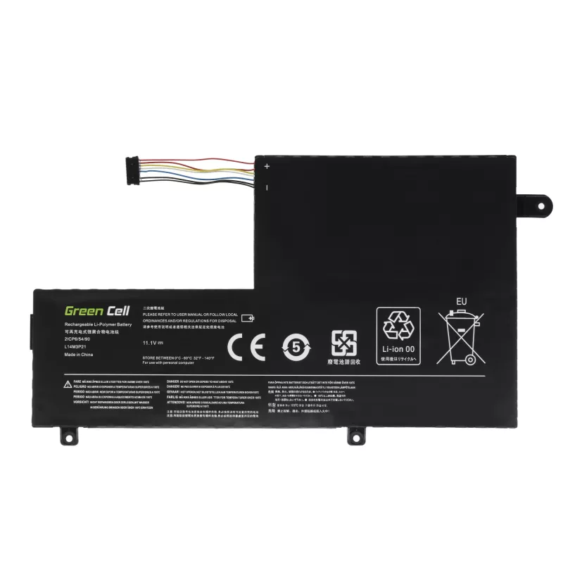 Green Cell LE124 baterija, skirta Lenovo Yoga 500-14IBD, 500-14ISK, 500-15IBD, 500-15ISK, 3500 mAh