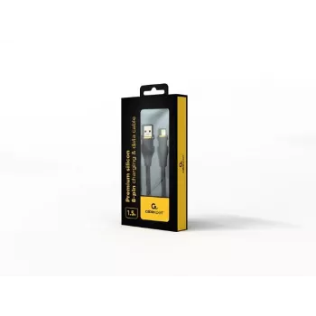USB-A į Lightning kabelis Gembird CC-USB2S-AM8PM-1.5M-BK — USB 2.0, 1,5 m
