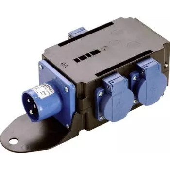 Maitinimo skirstytuvas AS Schwabe MIXO WESER 230V — įėjimas 1x CEE 3p 230V 16A, išėjimai 3x Schuko 230V 16A