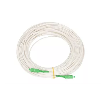 Patchcord SC/APC–SC/APC LSZH Vienmodis Extralink G.657.A1 3mm Simpleksas 30m baltas