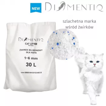 Kačių kraikas DIAMENTIQ Neutral bekvapis silikoniniai granulės 30 L – 1–6 mm