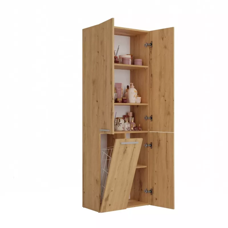 Topeshop NEL 1K DD ART KPL vonios spintelė ąžuolo spalvos