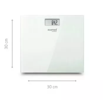 Svarstyklės asmeninės Ecomed by Medisana PS-72E – 150 kg, stiklinė platforma, balta