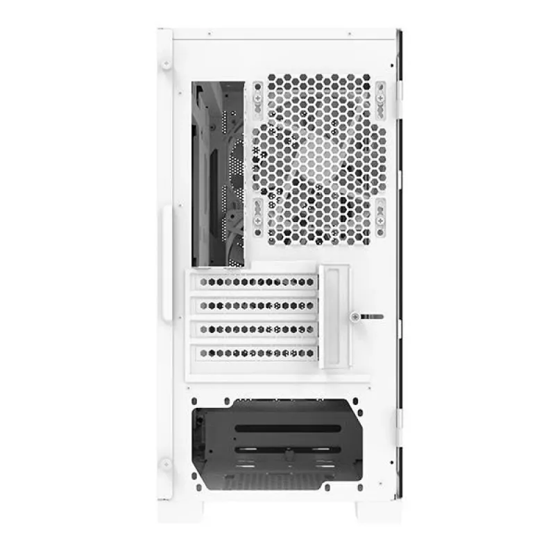 Montech AIR 100 ARGB Micro-ATX korpusas su keturiai ARGB ventiliatoriais, itin minimalistinis dizainas, smulkus tinklelio priekis, didelis oro srautas, unikalus šoninis skydelis
