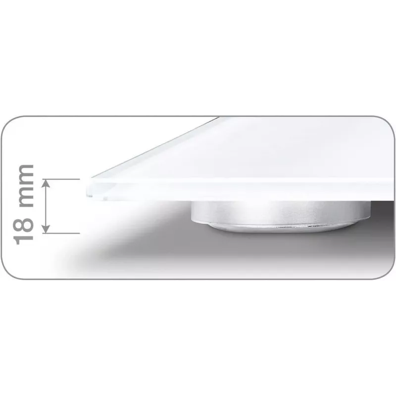 Beurer BG 13 Square Grey, Transparent – asmeninės elektroninės svarstyklės