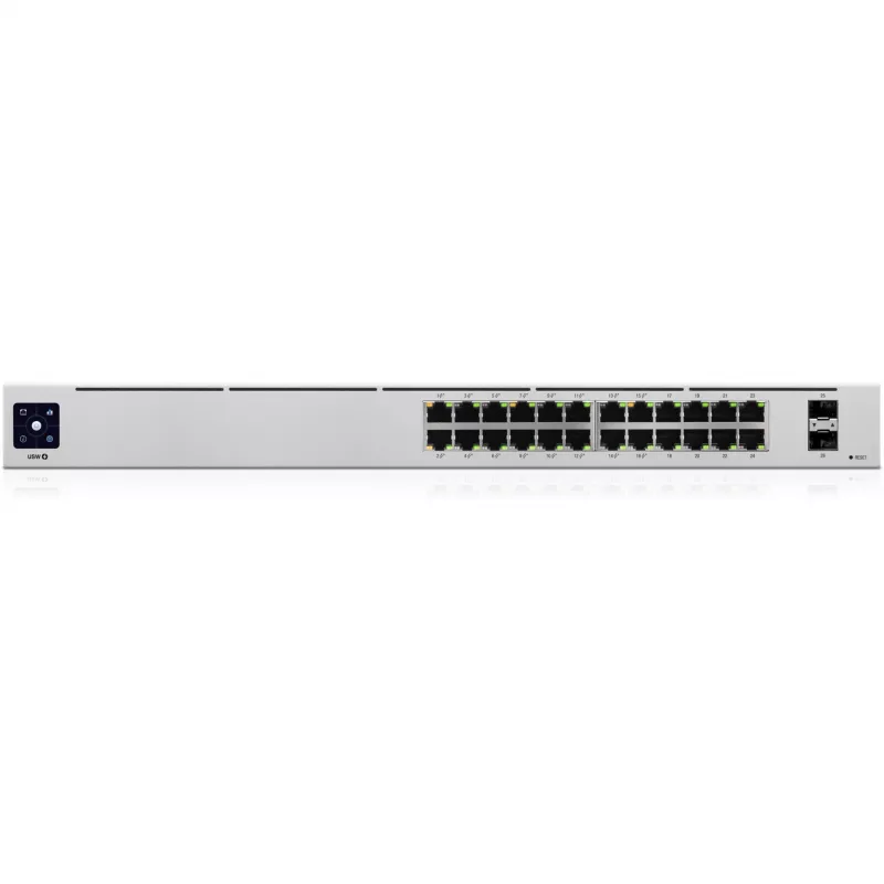 Ubiquiti Networks UniFi USW-24 valdomas L2 Gigabit Ethernet jungiklis (10/100/1000) be PoE, montuojamas į stelažą