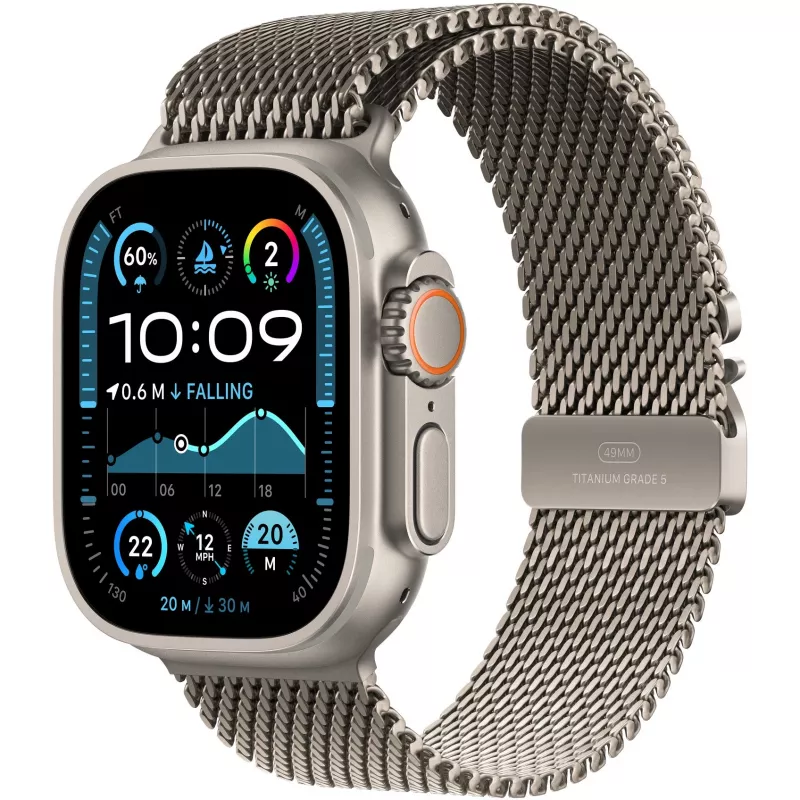 Apple Natural Titanium Milanese Loop 49 mm – S