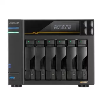 Asustor LOCKERSTOR 6 Gen3 (AS6806T) NAS stalinis AMD Ryzen V3C14 16 GB DDR5 ADM juodas