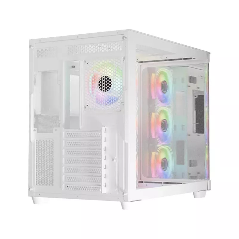 LC-Power Gaming 8001W Pro-Storm Light Midi Tower ATX kompiuterio korpusas, baltos spalvos (LC-8001W-ON)