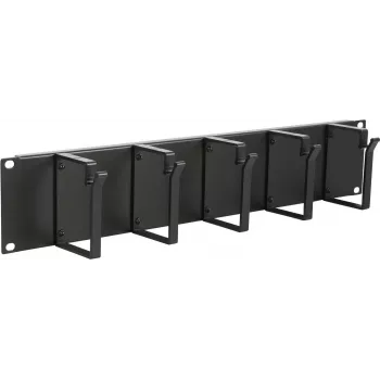 Kabelių tvarkymo panelis LOGON RAO105BL Juodas Aliuminis 48,3 cm