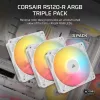 CORSAIR RS120-R 120 mm baltas ARGB ventiliatorius (25 mm storis)