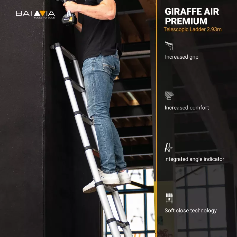Teleskopinės kopėčios Batavia B.V. Giraffe AIR 2.93 m — kompaktiškos ištraukiamos kopėčios
