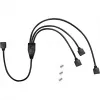 Inter-Tech 88885466 RGB Y šakotuvas-kabelis 1 į 3, 4 kontaktų, 48 cm, juodas