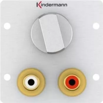 Lizdas 2 x RCA Kindermann 7444000518 su potenciometru