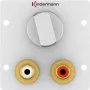 Lizdas 2 x RCA Kindermann 7444000518 su potenciometru