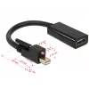 Vaizdo kabelio adapteris DeLOCK 62640 Mini DisplayPort į HDMI 0,25 m juodas