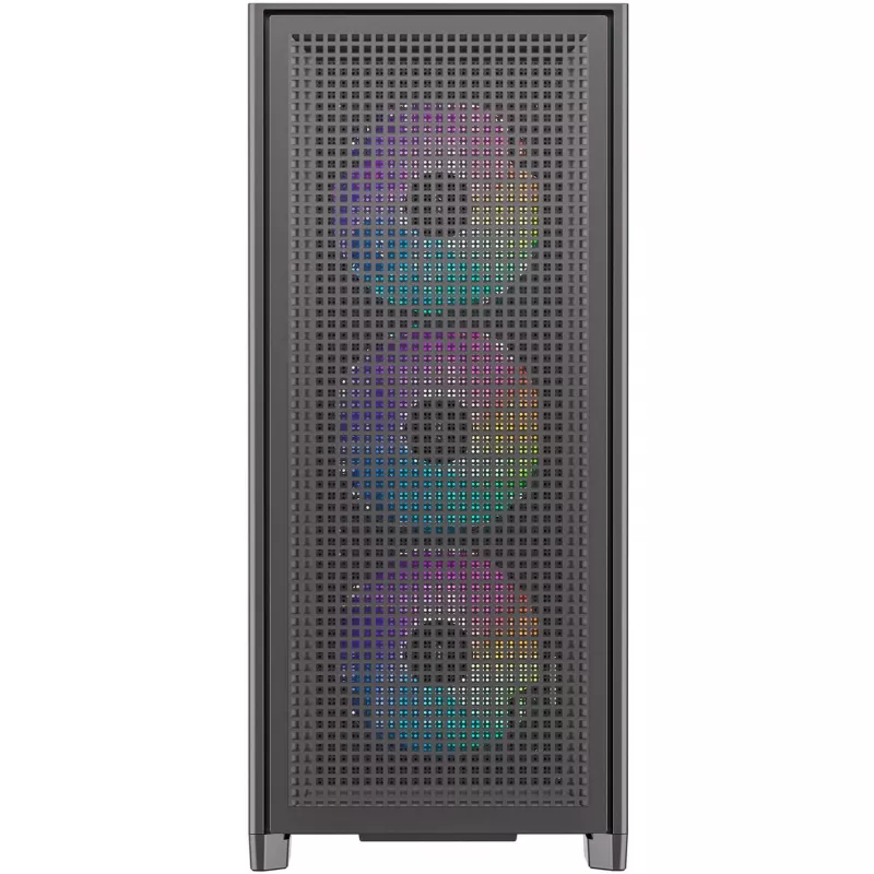 Korpusas Silentware Air 2000 A-RGB Black, mid-tower, grūdinto stiklo šoninis dangtelis