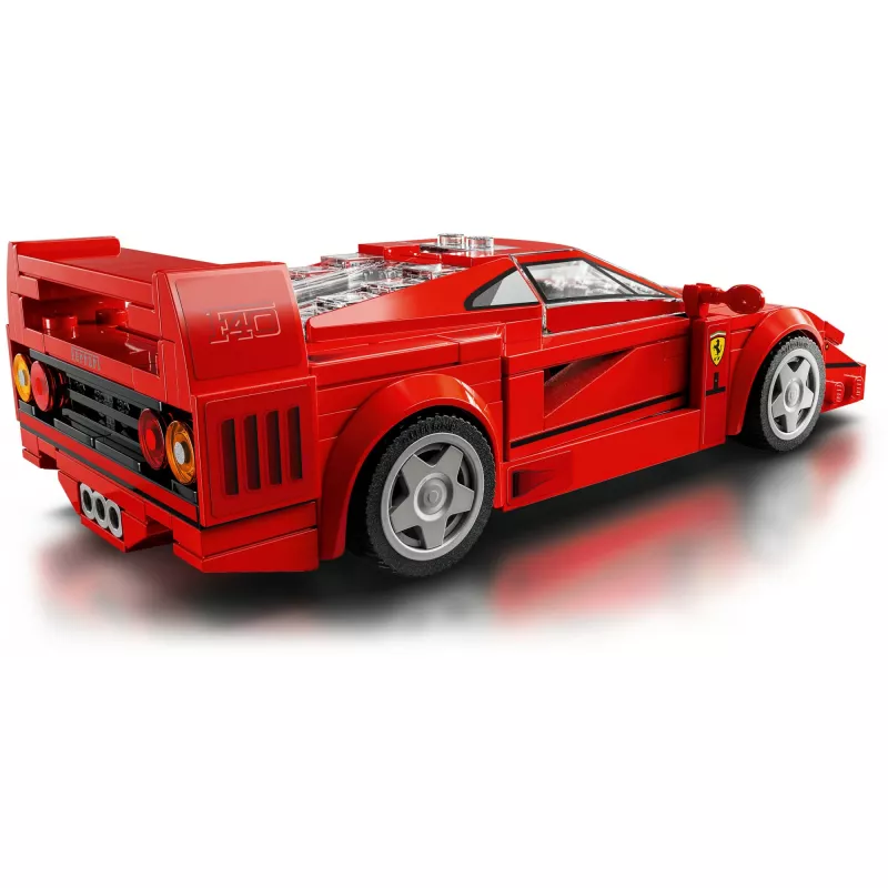 LEGO Speed Champions Ferrari F40 Supercar statomas modelis su vairuotojo minifigūrėle, 9+ metų vaikams