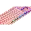 Deltaco GAM-021-RGB-P-DE - pilno dydžio (100%) klaviatūra - USB - membraniniai klavišai - QWERTZ - rožinė