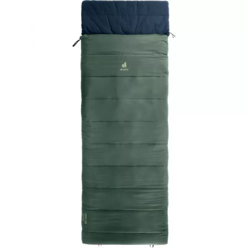 Miegmaišis DEUTER Orbit SQ -5, stačiakampis, 200 cm ūgiui, dešininis užtrauktukas, komfortas 0–10 °C, žalias