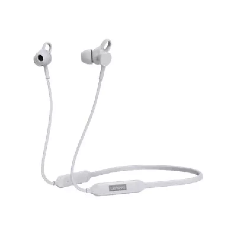 Lenovo GXD1B65027 belaidės ausinės į ausis, Bluetooth 5.0, pilkos, skirtos skambučiams, muzikai, sportui