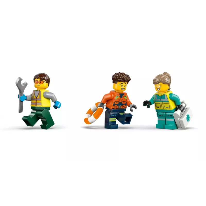 LEGO CITY 60505 Lėktuvas, aptarnavimo sunkvežimis ir oro pagalvės laivas