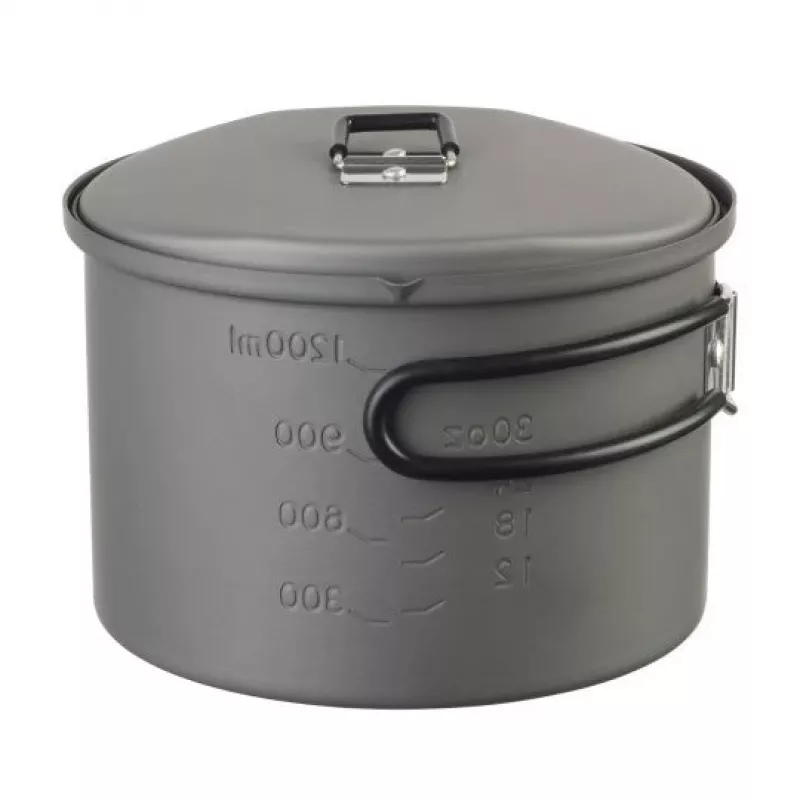 ESBIT PT1600HA stovyklavimo puodas 1,6 l aliuminis, juodas