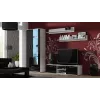 Cama Meble SOHO 140 TV komoda, balta/juoda blizgi