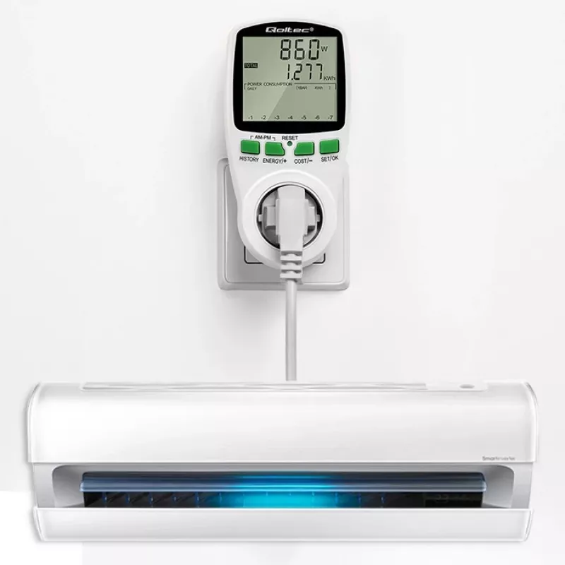 Energijos matuoklis QOLTEC PM0627 3680W su istorija