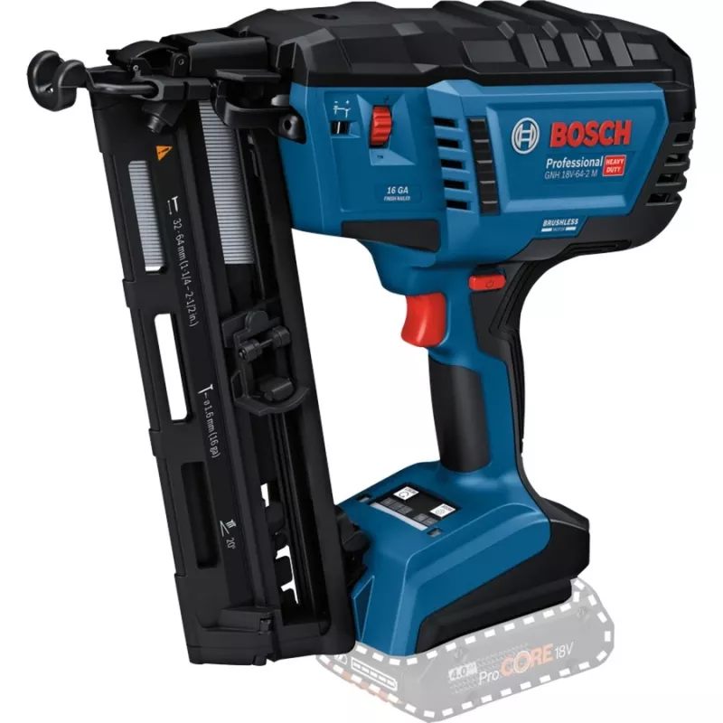 Belaidis medienos vinių kalimo pistoletas Bosch GNH 18V-64-2 M Professional solo